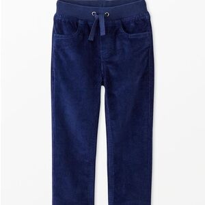 Kids Navy Blue Pull On Slim Corduroy Pants